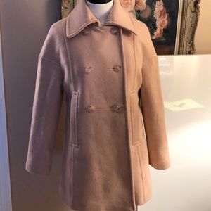 Pink wool Trina Turk coat/ jacket/ pea coat